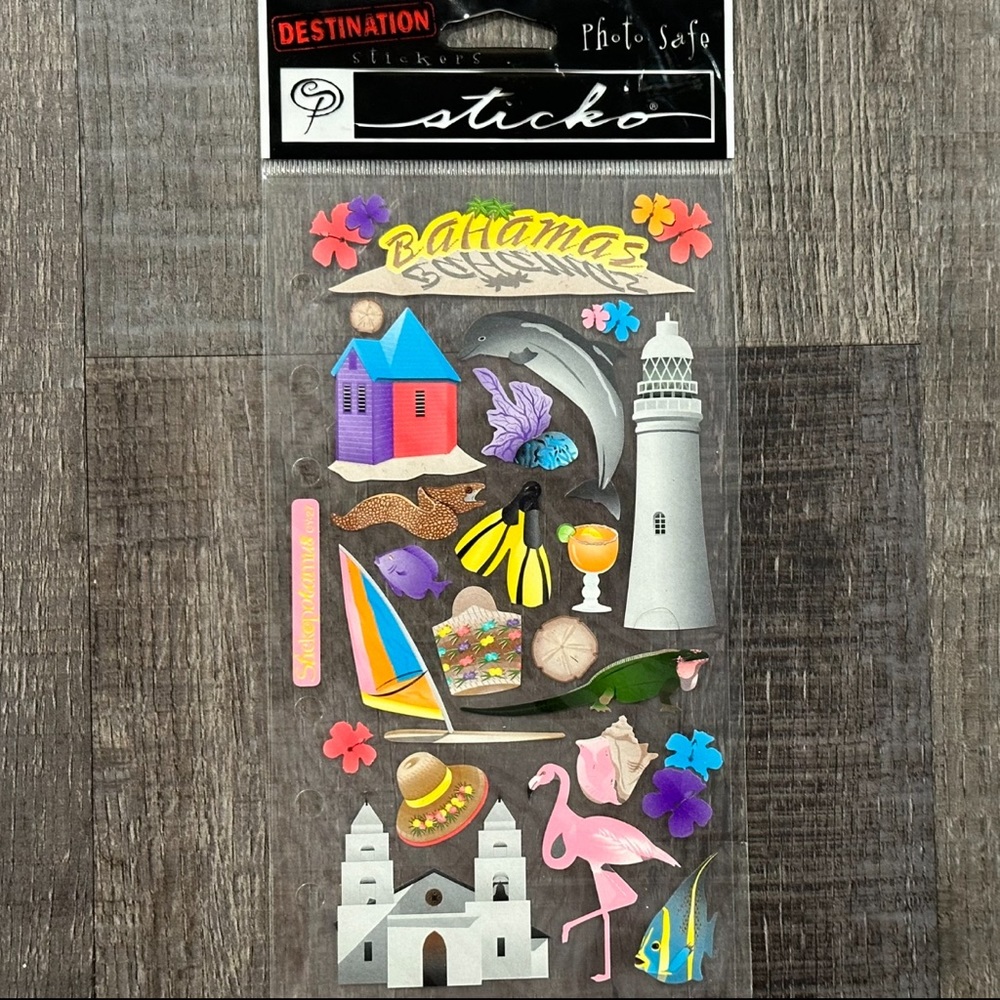 💞 New Sticko Bahamas Travel Scrapbook Stickers